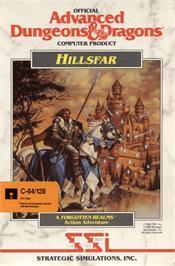 Box cover for Hillsfar on the Commodore 64.