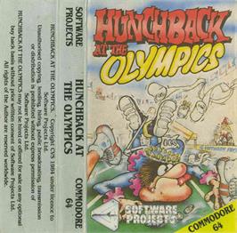 Box cover for Hunchback at the Olympics on the Commodore 64.