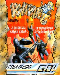 Box cover for Ramparts on the Commodore 64.