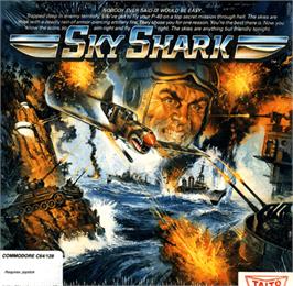Box cover for Sky Shark on the Commodore 64.