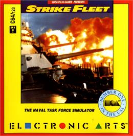 Box cover for Strike Fleet on the Commodore 64.