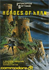 Box cover for The Heroes of Karn on the Commodore 64.