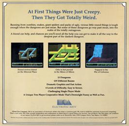 Box back cover for Realm of Impossibility on the Commodore 64.