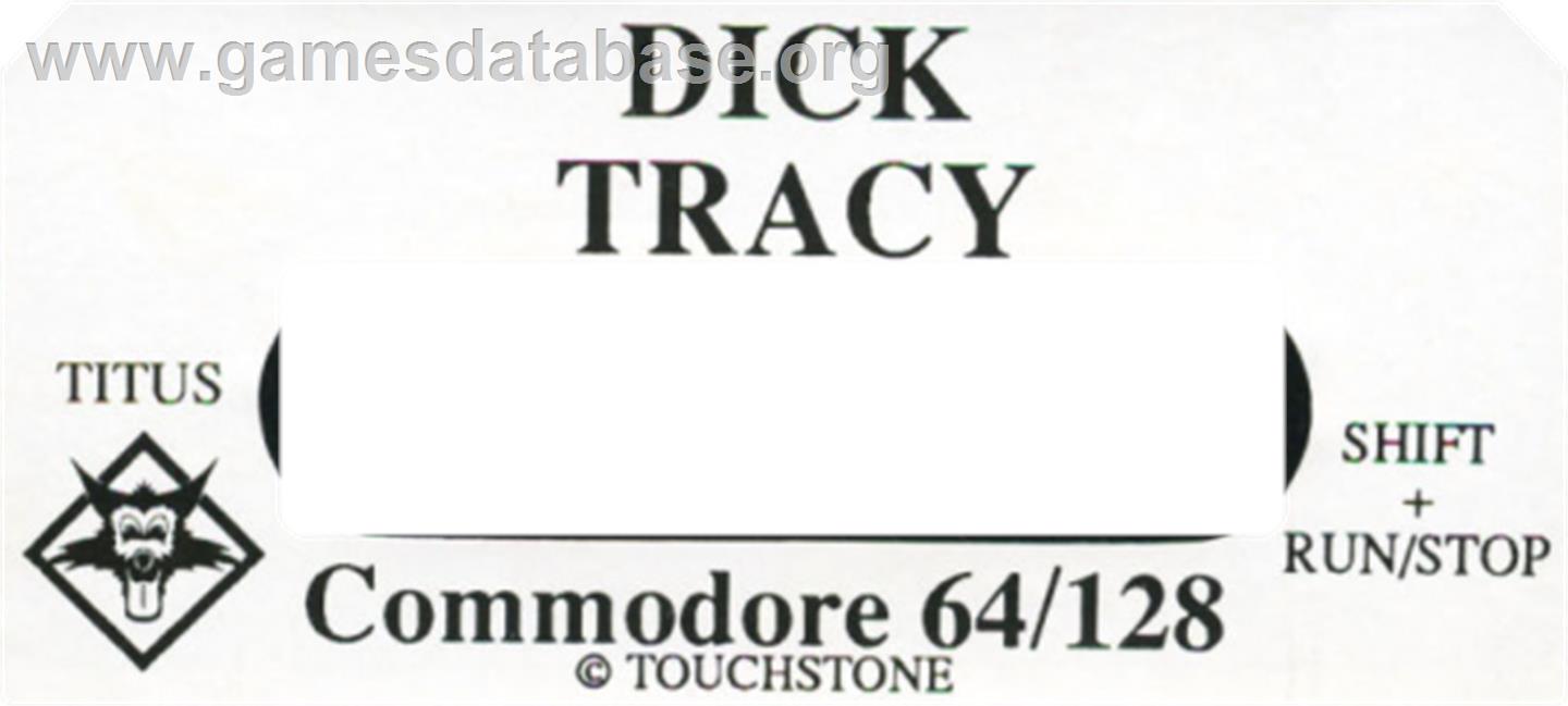 Dick Tracy - Commodore 64 - Artwork - Cartridge Top