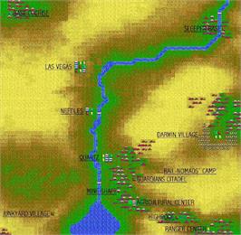 Game map for Wasteland on the Microsoft DOS.