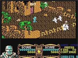 In game image of Gauntlet III: The Final Quest on the Commodore 64.