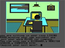 In game image of Imagination on the Commodore 64.