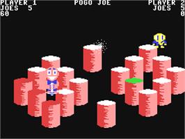 In game image of Pogo Joe on the Commodore 64.