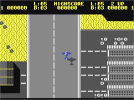 In game image of Sky Shark on the Commodore 64.
