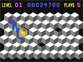 In game image of Slinky on the Commodore 64.