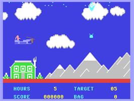 In game image of Special Delivery: Santa's Christmas Chaos on the Commodore 64.