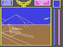In game image of Stellar 7 on the Commodore 64.