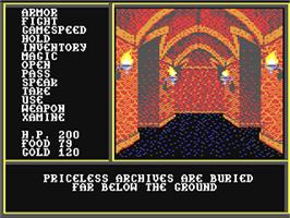 In game image of The Legend of Blacksilver on the Commodore 64.