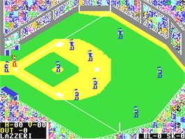 In game image of The World's Greatest Baseball Game on the Commodore 64.