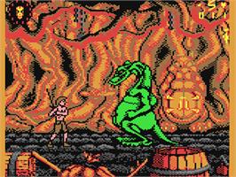 In game image of Wrath of the Demon on the Commodore 64.