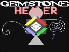 Title screen of Gemstone Healer on the Commodore 64.
