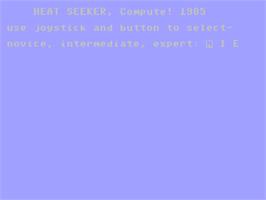 Title screen of Heatseeker on the Commodore 64.