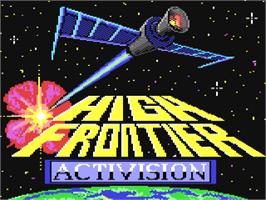 Title screen of High Frontier on the Commodore 64.