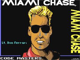 Title screen of Miami Chase on the Commodore 64.