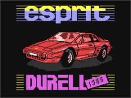 Title screen of Turbo Esprit on the Commodore 64.