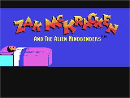 Title screen of Zak McKracken and the Alien Mindbenders on the Commodore 64.