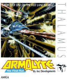 Box cover for Armalyte on the Commodore Amiga.