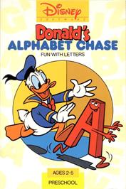 Box cover for Donald's Alphabet Chase on the Commodore Amiga.