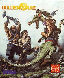 Box cover for Golden Axe on the Commodore Amiga.