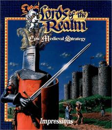 Box cover for Lords of the Realm on the Commodore Amiga.