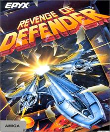 Box cover for Revenge of Defender on the Commodore Amiga.