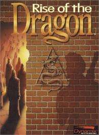 Box cover for Rise of the Dragon on the Commodore Amiga.