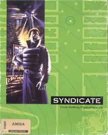 Box cover for Syndicate: American Revolt on the Commodore Amiga.