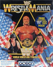 Box cover for WWF Wrestlemania on the Commodore Amiga.