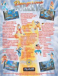 Box back cover for Dangerous Streets on the Commodore Amiga.