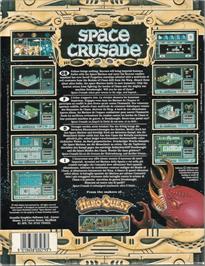Box back cover for Space Crusade: The Voyage Beyond on the Commodore Amiga.