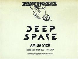 Top of cartridge artwork for Deep Space on the Commodore Amiga.