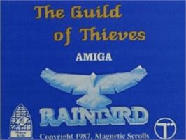 Top of cartridge artwork for Guild of Thieves on the Commodore Amiga.
