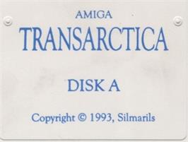 Top of cartridge artwork for Transarctica on the Commodore Amiga.
