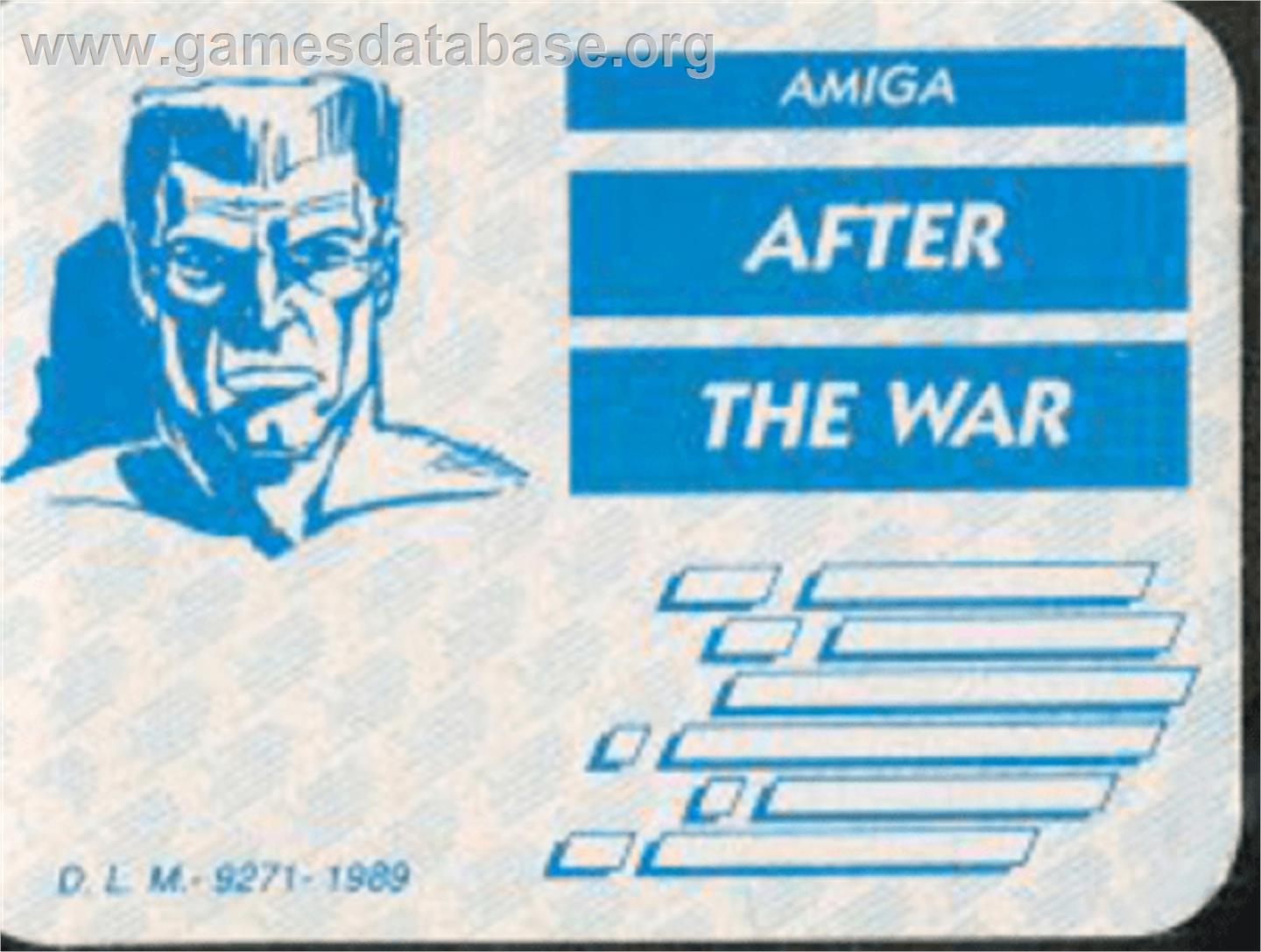After the War - Commodore Amiga - Artwork - Cartridge Top
