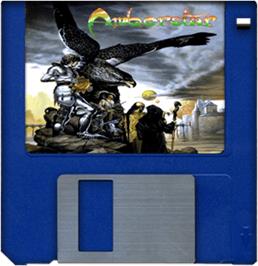 Artwork on the Disc for Amberstar on the Commodore Amiga.
