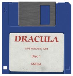 Artwork on the Disc for Bram Stoker's Dracula on the Commodore Amiga.