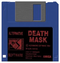 Artwork on the Disc for Death Mask on the Commodore Amiga.