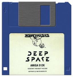 Artwork on the Disc for Deep Space on the Commodore Amiga.