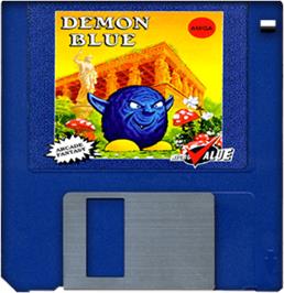 Artwork on the Disc for Demon Blue on the Commodore Amiga.
