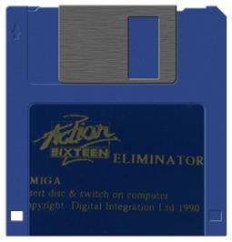 Artwork on the Disc for Eliminator on the Commodore Amiga.