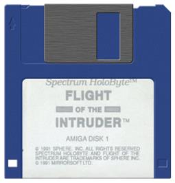 Artwork on the Disc for Flight of the Intruder on the Commodore Amiga.