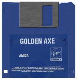 Artwork on the Disc for Golden Axe on the Commodore Amiga.