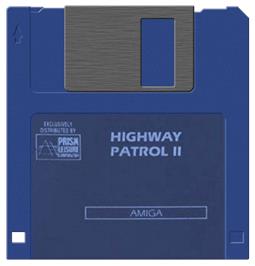 Artwork on the Disc for Highway Patrol 2 on the Commodore Amiga.