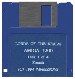 Artwork on the Disc for Lords of the Realm on the Commodore Amiga.