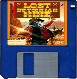 Artwork on the Disc for Lost Dutchman Mine on the Commodore Amiga.